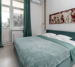 Двухместная студия (Корпус 3) двуспальная кровать в Ателика Улиткино