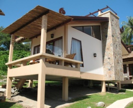 Двухместное бунгало с видом на сад 2 отдельные кровати в Khanom Hill Resort