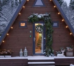 Дом (зелёный) с панорамным видом на лес в Casa Ruza