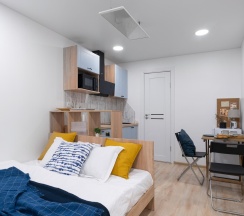 Апартаменты студия с 1 двуспальной кроватью в Prim Rooms Apartments (Прим Румс Апартменс)