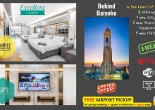 Апартаменты в Family Hub Pratunam 6 FREE Airport pickup min 3nights and 4Adults stay