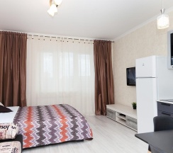 4-местные апартаменты студия с 1 двуспальной кроватью в AntoninaApartments (АнтонинаАпартментс) на улице Крылова