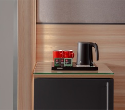 Стандартный номер с двумя раздельными кроватями и видом на бухту в Рябина от Васта