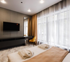 Номер делюкс с 1 двуспальной кроватью в Dombay winter hall