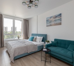 Moon River - премиум-апартаменты с отдельной спальней около м.Сокол (6 этаж, до 5 гостей) в Smart Lofts Moscow