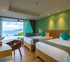 Двухместный номер Pool Access Deluxe с панорамным видом двуспальная кровать в Crest Resort & Pool Villas