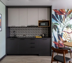 Апартаменты Superior с балконом и с видом на парк в Apartments Malina Baden Studio Color