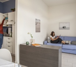 Семейные апартаменты c 1 комнатой с балконом в Residence Sunrise Cesenatico
