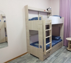 Кровать в общем номере (женский номер) с видом на город (общая ванная комната) в Mostel