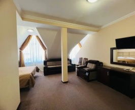 Двухместный полулюкс Мансарда двуспальная кровать в Энергетик