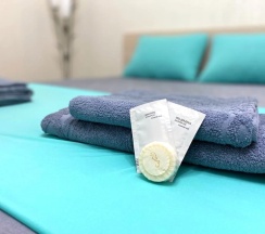 Двухместные апартаменты Luxury с балконом и с видом на внутренний двор (двуспальная кровать) в Апартаменты Мята