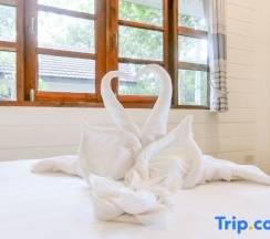 Двухместный люкс двуспальная кровать в Arthit-Thai Orchard & Resort