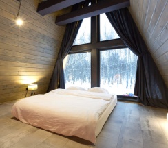 №8 A-Frame 100m2 с купелью и баней(оснащение дома, стоимость купели и бани см. Подробнее) в Les holidays