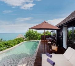 Двухместная Pool Villa Scenic (South) с видом на океан двуспальная кровать в Silavadee Pool Spa Resort