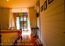 Двухместный люкс двуспальная кровать в Pai Vintage Garden Resort