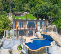 Двухместный люкс Presidential Pool двуспальная кровать в Отель Panviman Resort Koh Phangan