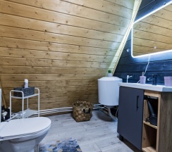 Aframe Black | Баня и банный чан на территории в Берёзовая роща