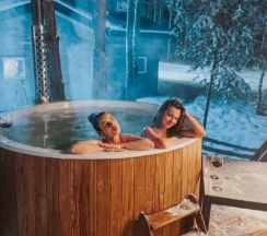 №3 A-Frame 60m2 с купелью (оснащение дома, стоимость купели и бани см. Подробнее) в Les holidays