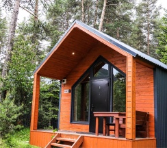 Шале 3. Четырехместный номер комфорт с видом на горы в Белый волк