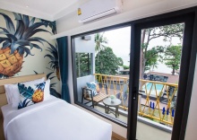 Двухместный номер Deluxe с видом на океан двуспальная кровать в Lub d Koh Samui Chaweng Beach - Hostel