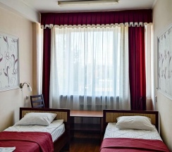 Кровать в 2-местном общем номере в Smart Hotel KDO Миасс