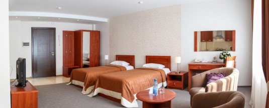 Двухместные апартаменты Standard c 1 комнатой с балконом 2 отдельные кровати в Комплекс апартаментов Комфорт