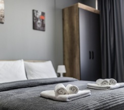 Номер комфорт с двуспальной кроватью и красивым видом в Kravchenko hotel