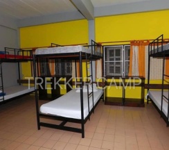 Кровать в общем номере двуспальная кровать в Trekker Camp Chiang Mai - Hostel