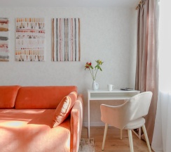 Апартаменты с 2 комнатами с балконом в Квартира Eliza Home у ст. метро Ул. Дыбенко