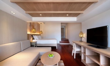 Двухместный Hillside люкс с видом на море двуспальная кровать в Garrya Tongsai Bay Samui
