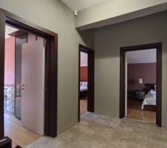 Коттедж с балконом и с красивым видом из окна в Солнечный