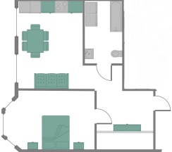 Апартаменты Люкс 2х комнатные 2й этаж в Белый снег