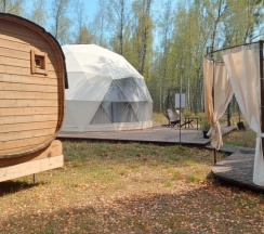 Феникс Домик с чаном и русской баней из кедра на дровах (заезд 15:00 - выезд 12:00) в Астрале Парк
