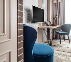 Номер стандарт с 2 односпальными кроватями, вид на город в Mercure