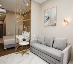 Студия Полулюкс с видом на Навагинскую в Mirror Residence