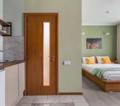 Апартаменты для троих гостей с 1 большой кроватью (3й или 4й этаж) в Rent Apartment SPb Forte