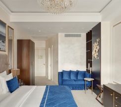 Делюкс с видом на город с одной большой кроватью в Wawelberg Hotel St.Petersburg