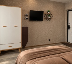 3-местные 1-комнатные апартаменты с 1 двуспальной кроватью, 25 м², 1 этаж в Однокомнатная квартира, ул. Свободы, 38/2