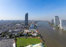 Люкс с 2 комнатами с видом на реку двуспальная кровать в Chatrium Hotel Riverside Bangkok