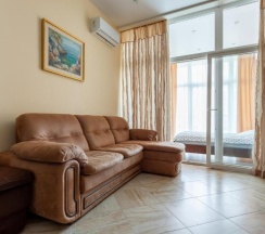 Апартаменты стандарт с двуспальной кроватью кв. 102а в Deluxe apartments