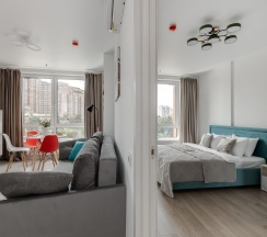 Moon River - премиум-апартаменты с отдельной спальней около м.Сокол (6 этаж, до 5 гостей) в Smart Lofts Moscow