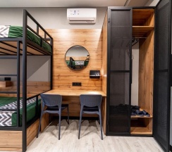 Кровать в общем номере с 3 двухъярусными кроватями (общие удобства) в Сириус