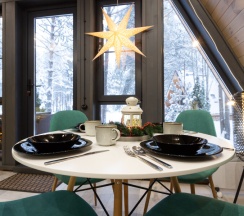 №3 A-Frame 60m2 с купелью (оснащение дома, стоимость купели и бани см. Подробнее) в Les holidays