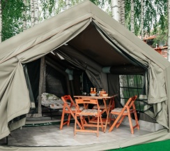 Тент с красивым видом из окна в Karjala