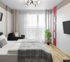 Апартаменты Стандартные двуспальная кровать в Апарт-отель Nordy Homes Minsk