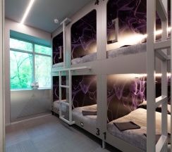 Кровать в общем номере в Astrohostel Рейс Внуково