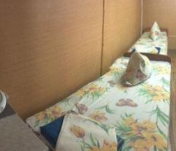 Домик стандарт с 3 односпальными кроватями (блочный) в Заря