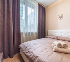 2-местные 1-комнатные апартаменты студия ул. Автозаводская, 23с931к3 с 1 двуспальной кроватью в Апартоника