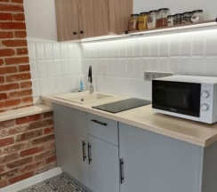 Трёхместные апартаменты c 1 комнатой с красивым видом из окна (диван) в На Ново-Гончарной