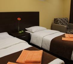 Двухместный номер с 1 кроватью или 2 отдельными кроватями и диваном-кроватью в Белый тополь